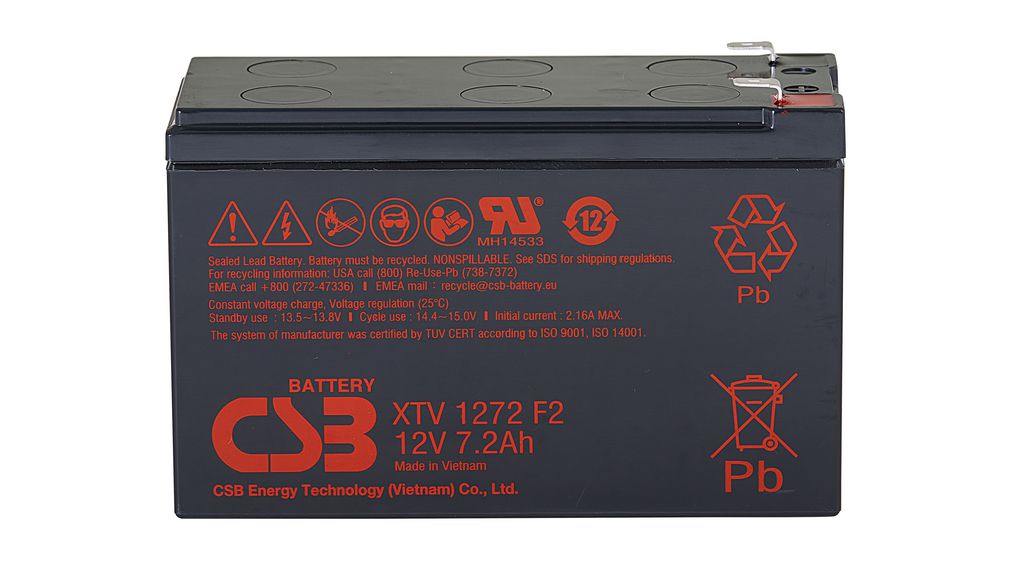 Batterie Plomb-acide Rechargeable 12V 7.0Ah - Modèle BPL12-7 - Pour Alarme, éclairage De Secours, Petits Appareils